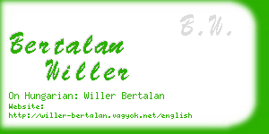 bertalan willer business card